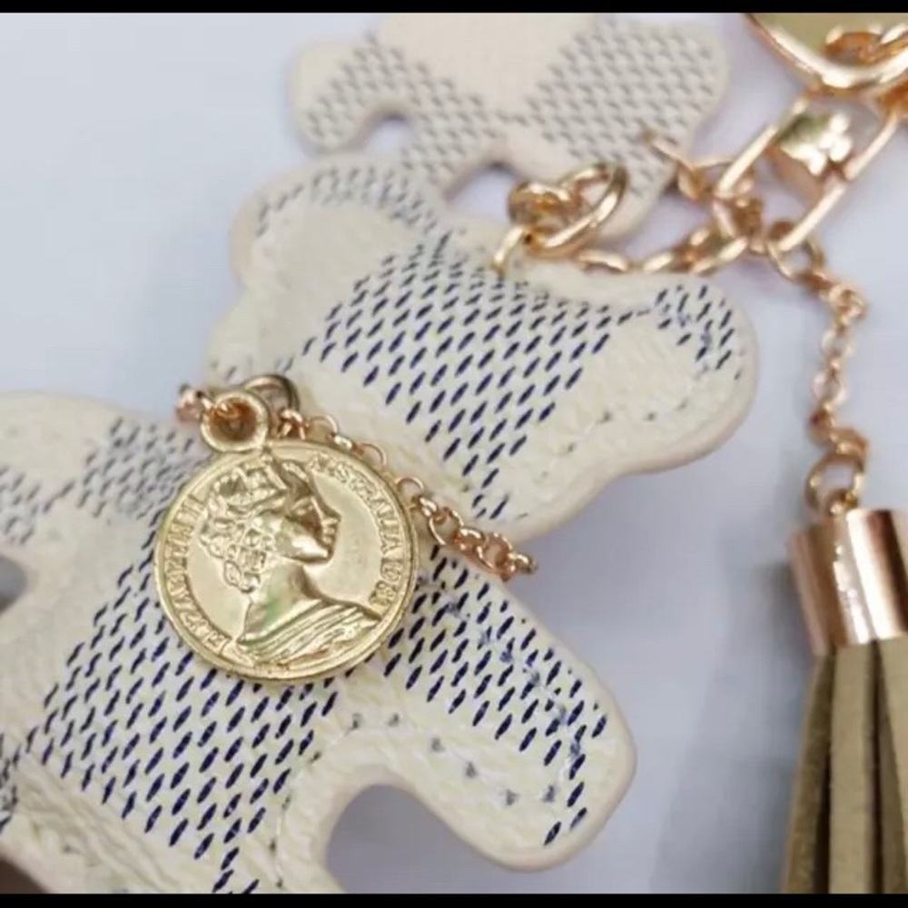 Cute leather bear for your fashion bags handmade