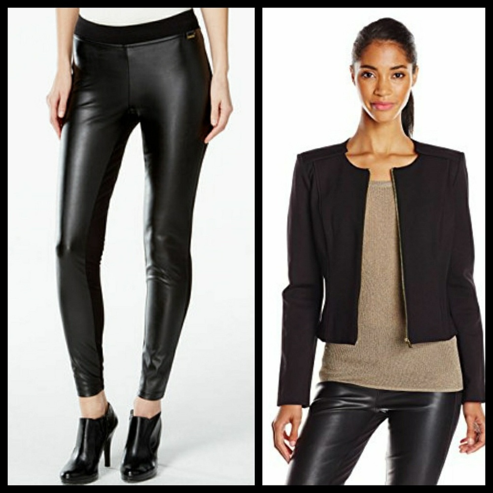 Calvin Klein Foxy Faux Leather Stretch Legging