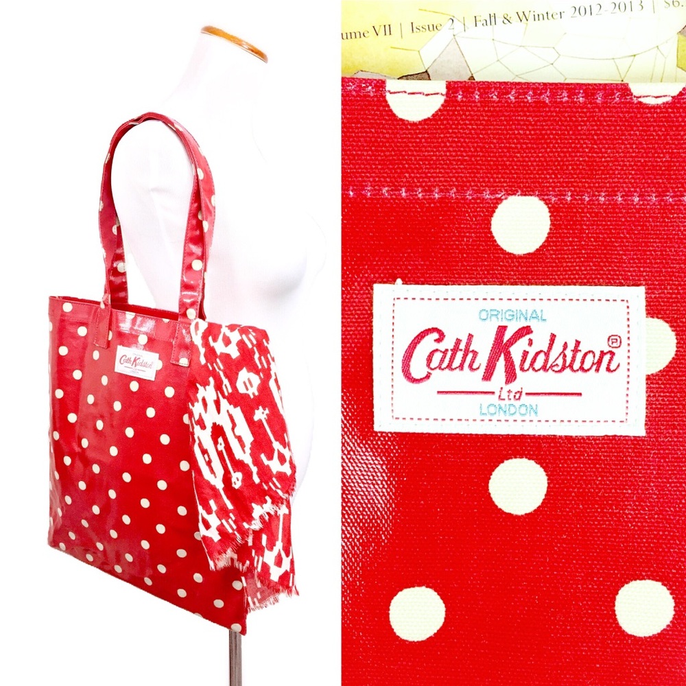 Cath Kidston Red/White Polka Dot Tote + Wallet 🍓