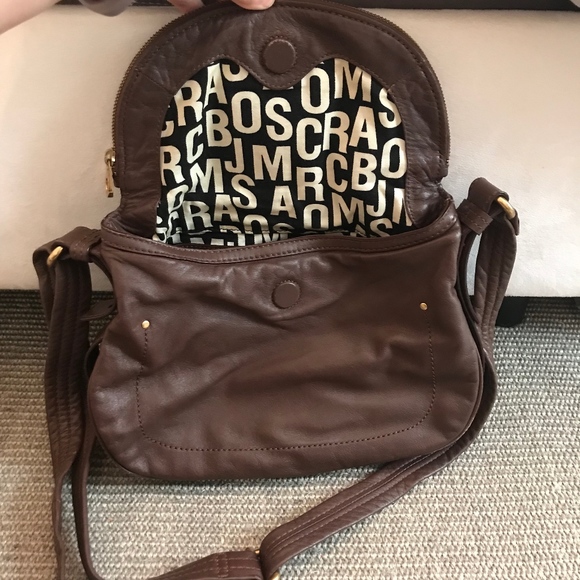 MARC JACOBS Brown Leather Saddle Bag Crossbody - Picture 4 of 7