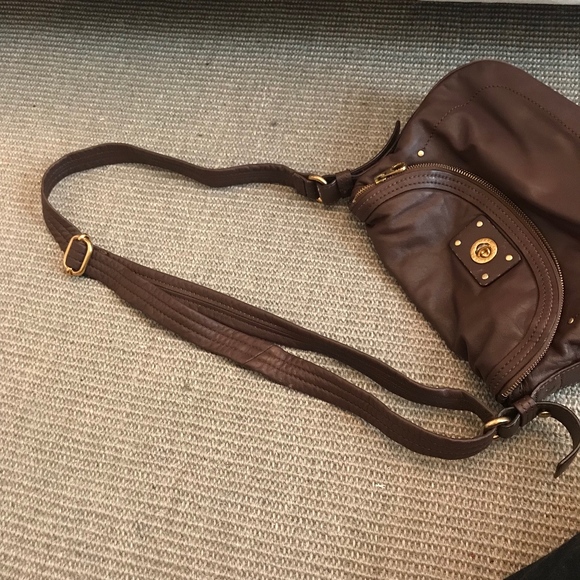MARC JACOBS Brown Leather Saddle Bag Crossbody - Picture 3 of 7