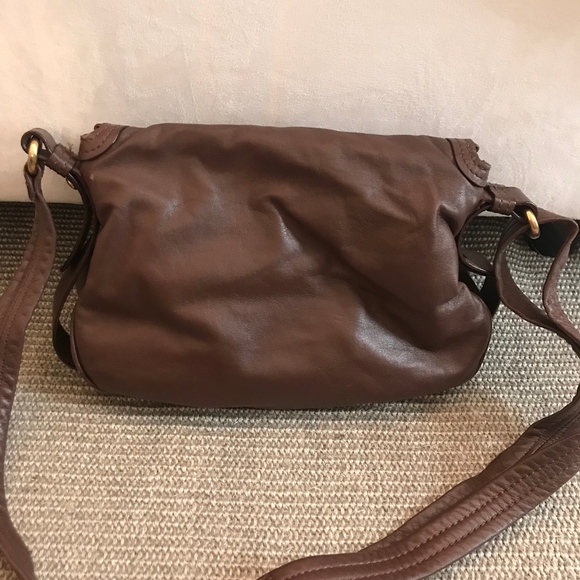 MARC JACOBS Brown Leather Saddle Bag Crossbody - Picture 2 of 7