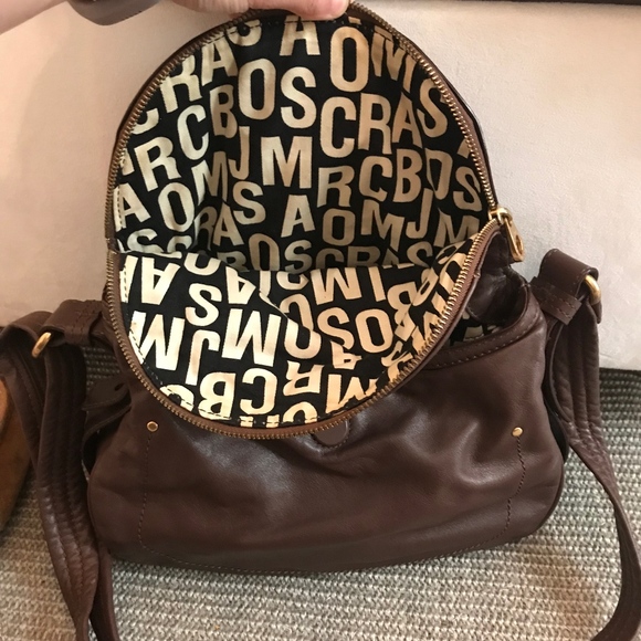 MARC JACOBS Brown Leather Saddle Bag Crossbody - Picture 6 of 7
