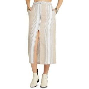 NWT BCBGeneration Sand Combo Zip Skirt Sz 6