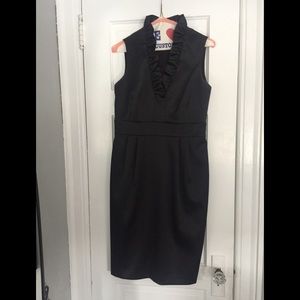 Little black dress ruffle collar Jessica Howard