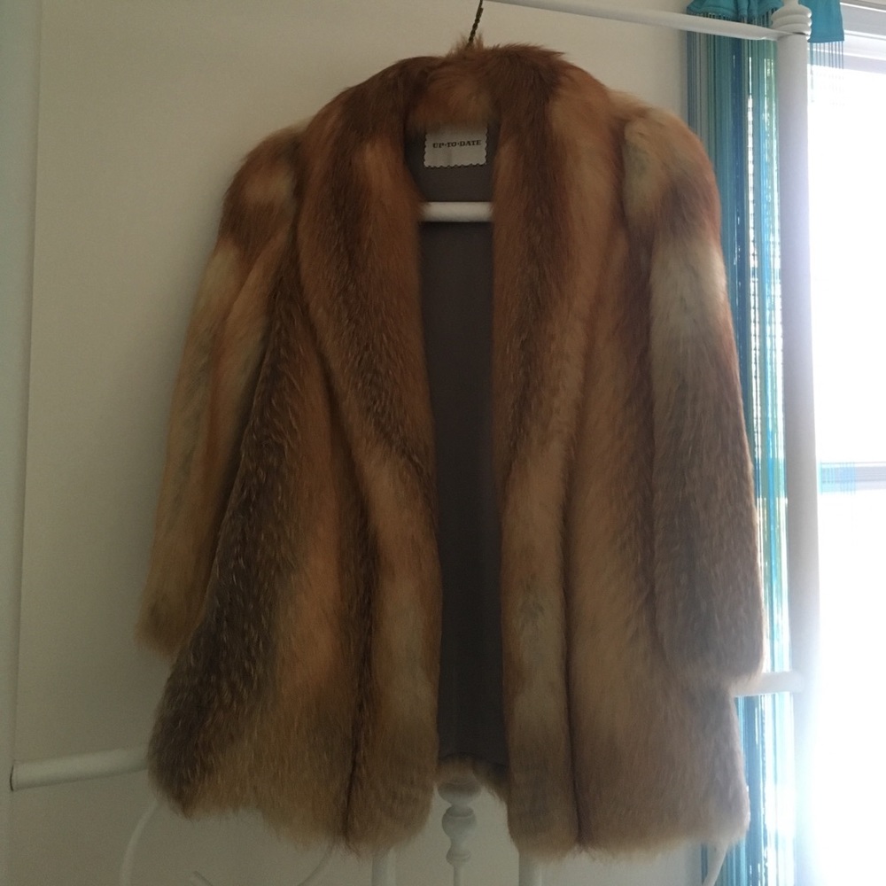 authentic fox fur coat