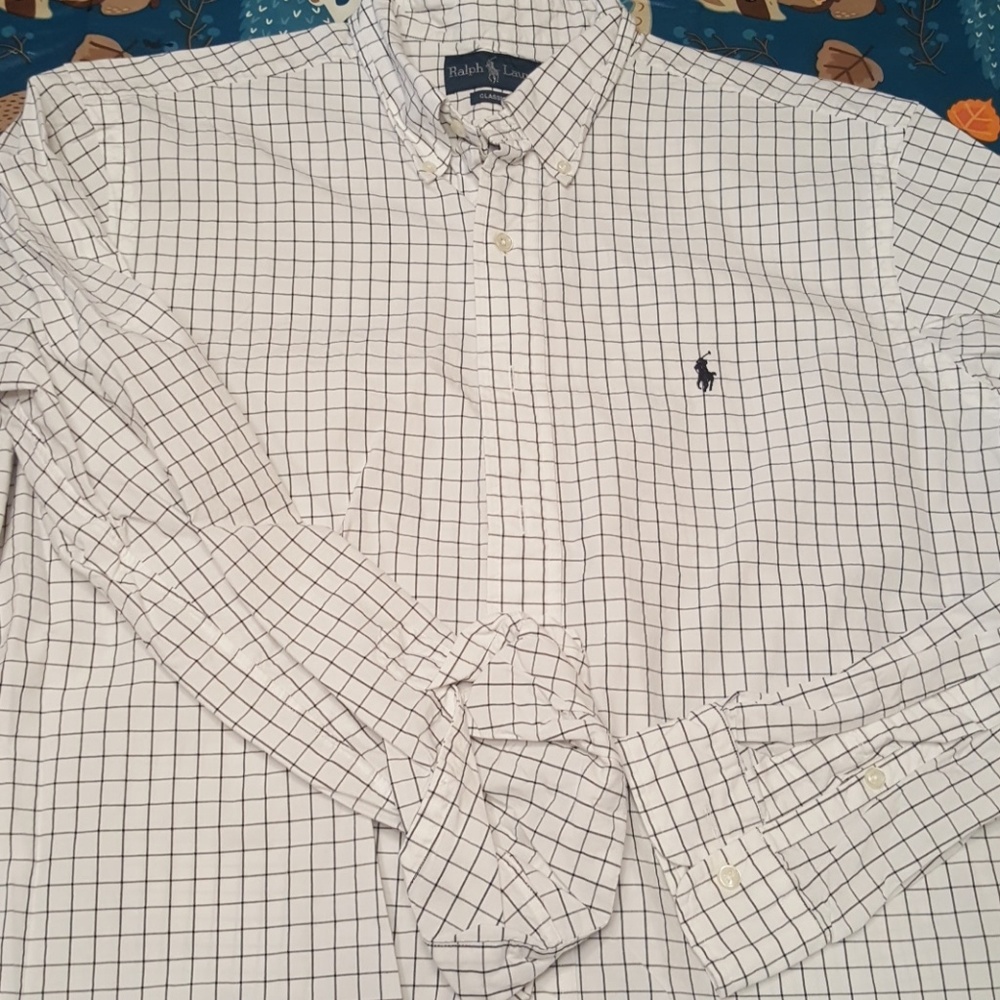 Men's polo classic fit l/s large shirt