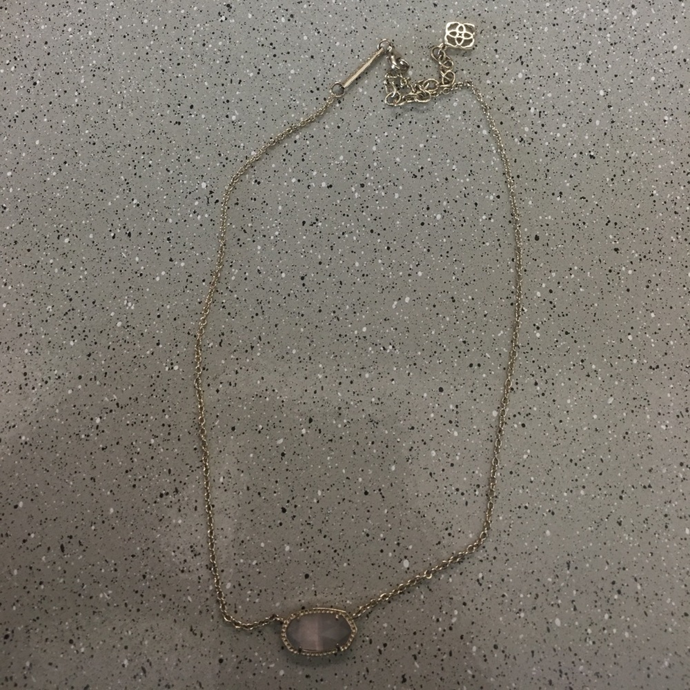 Kendra Scott gold necklace Crystal Clear w/o dust