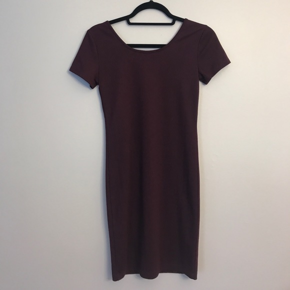 Basic cotton wine color Forever 21 dress - Picture 2 of 4