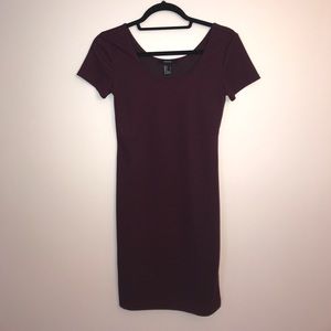 Basic cotton wine color Forever 21 dress