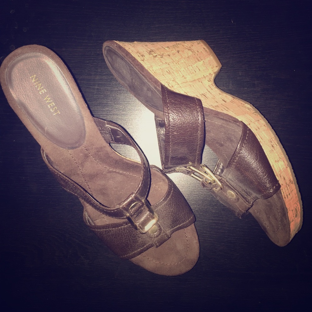 Nine West brown leather sandals