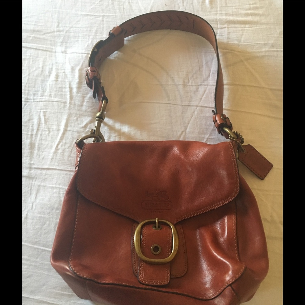 Coach Leather Bleeker Flap Bag