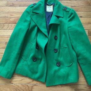 Old Navy, L Emerald green pea coat!
