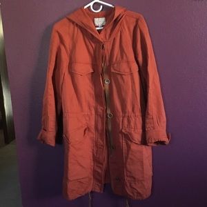 Orange hooded jacket