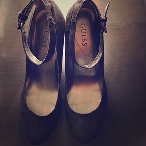 Suede high heels