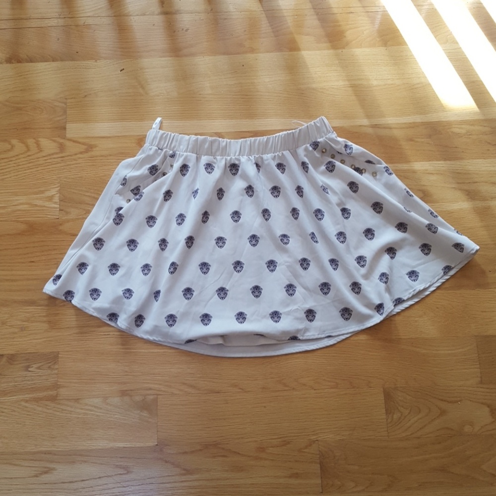 BP Collection funky lined mini skirt