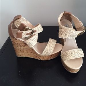 Steve Madden wooden rope wedges