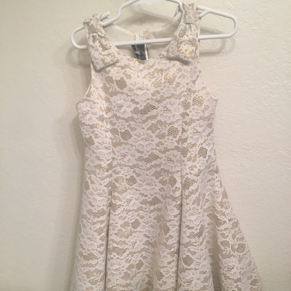 Beautiful cream and gold holiday dress