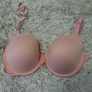 PINK , pink t-shirt bra