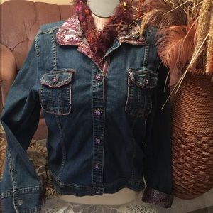 🔥🔥Christoper & Banks Embellished Jean Jacket🔥🔥