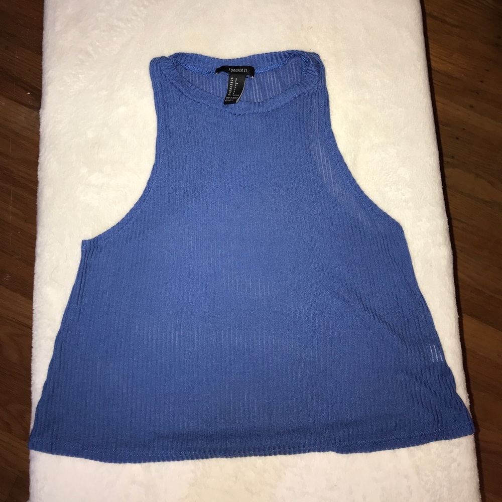 Forever 21 Blue ribbed muscle tank