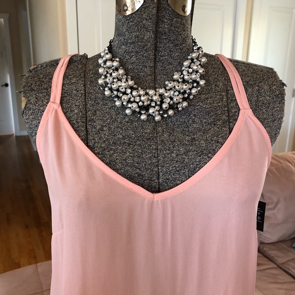 NWT size LARGE ROSE PINK STRAP BACK TANK TOP - Picture 2 of 5