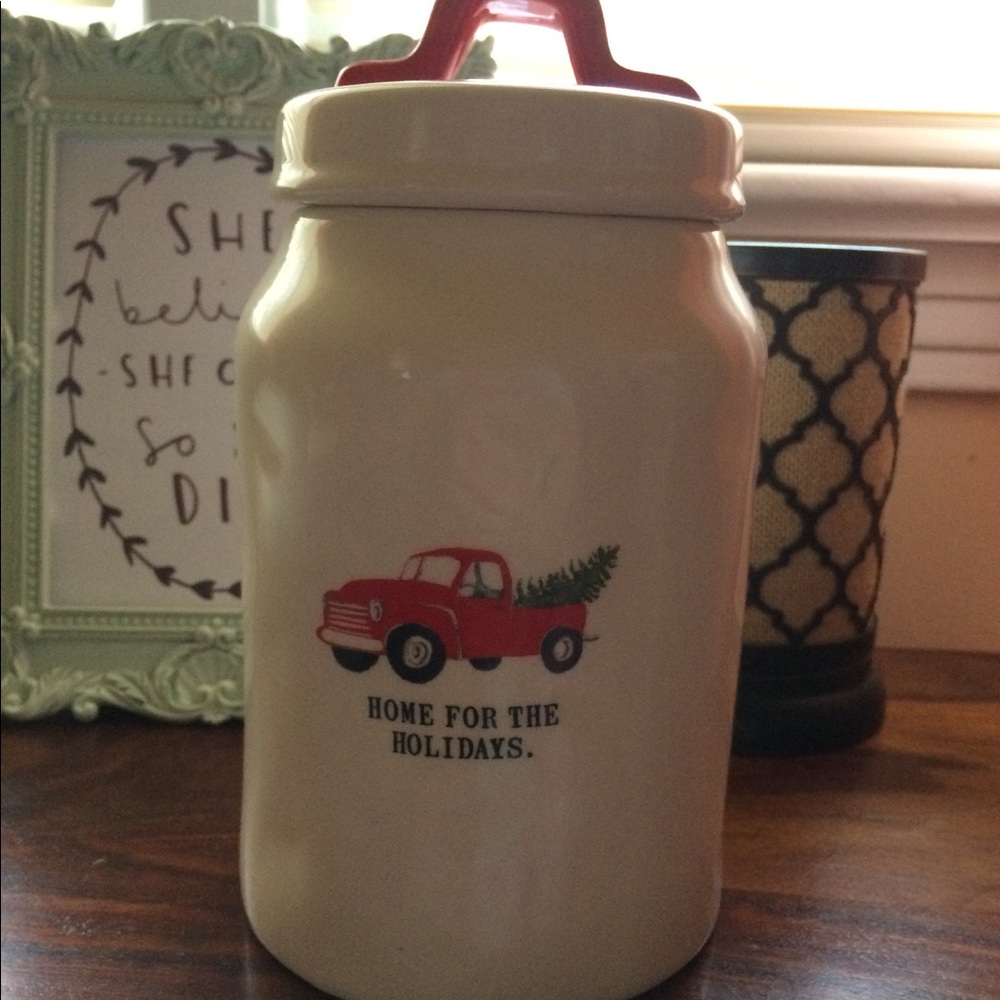 Rae Dunn Home for the Holidays Christmas Canister