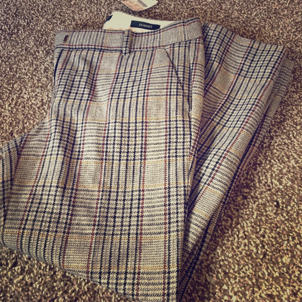 NWT J Crew Grey Plaid Wool Ankle Pant City fit 4