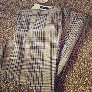 NWT J Crew Grey Plaid Wool Ankle Pant City fit 4