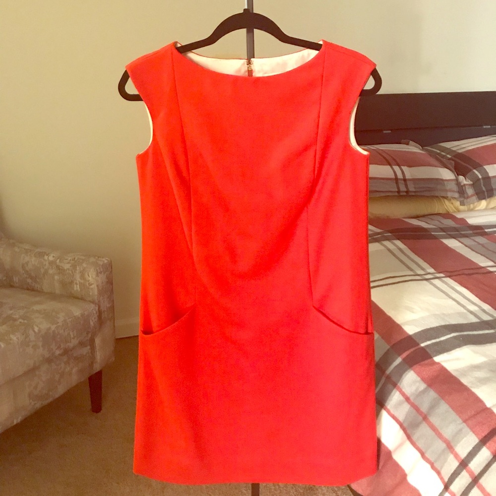 Kate Spade New York Red Wool Shift Dress Size 0