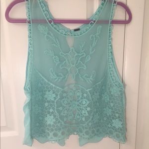 Lace Open Back Tank