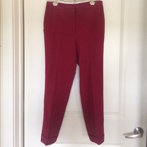 BCBG Maxazria Red Slacks Size 6