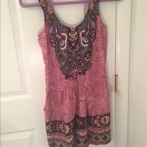 Patterned Romper with Pockets