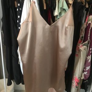 Gold mini dress