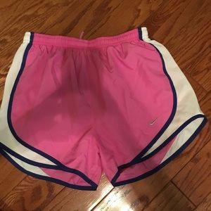 Pink and blue Nike shorts