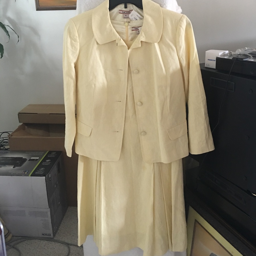 Two Piece Yellow Dress and Jacket