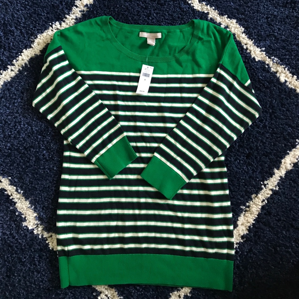 Striped Banana Republic Crew Neck Sweater