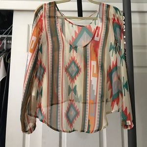 NWOT Lush Print Top