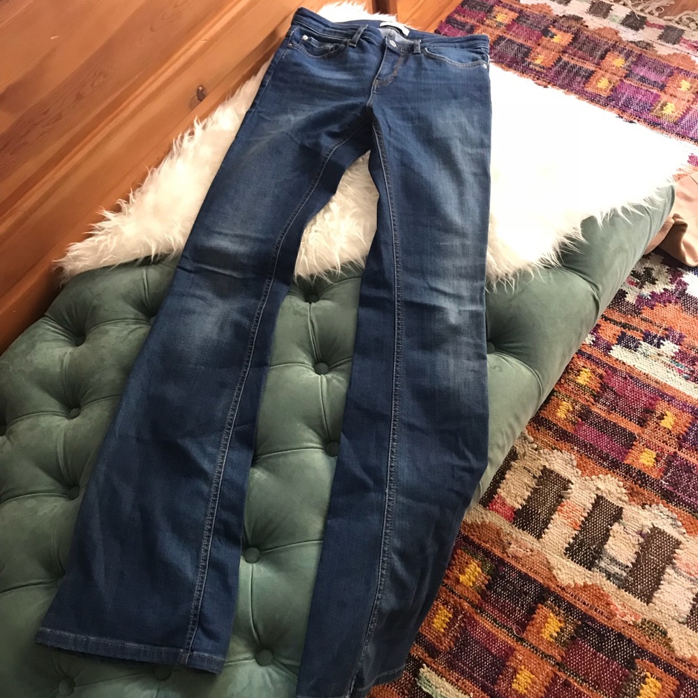 Zara dark wash flare jeans