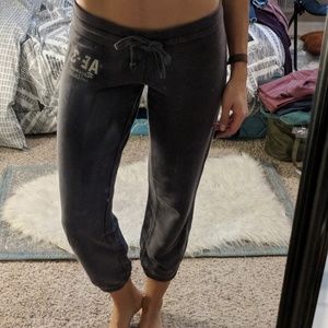 Cropped lounge adjustable waist sweatpants
