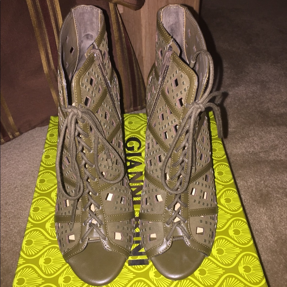 GB Olive Green Bootie gently Used.