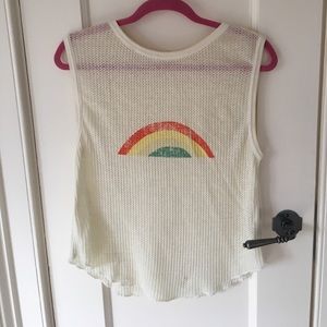 Free People Waffle Muscle Tee