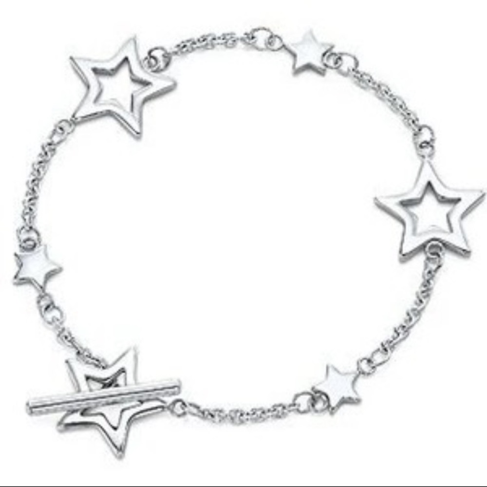 Tiffany & Co. Sterling Silver Star Link Bracelet
