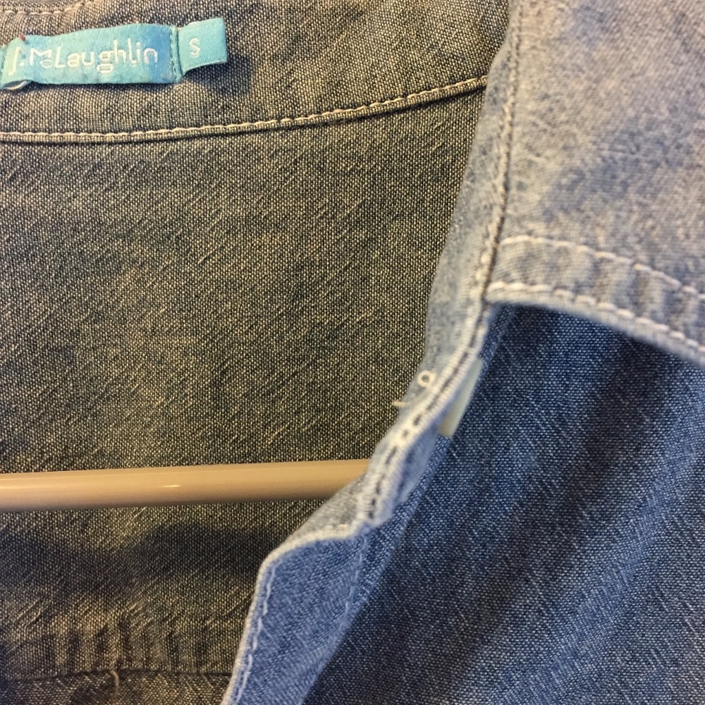 J. McLaughlin denim long sleeved shirt SMALL