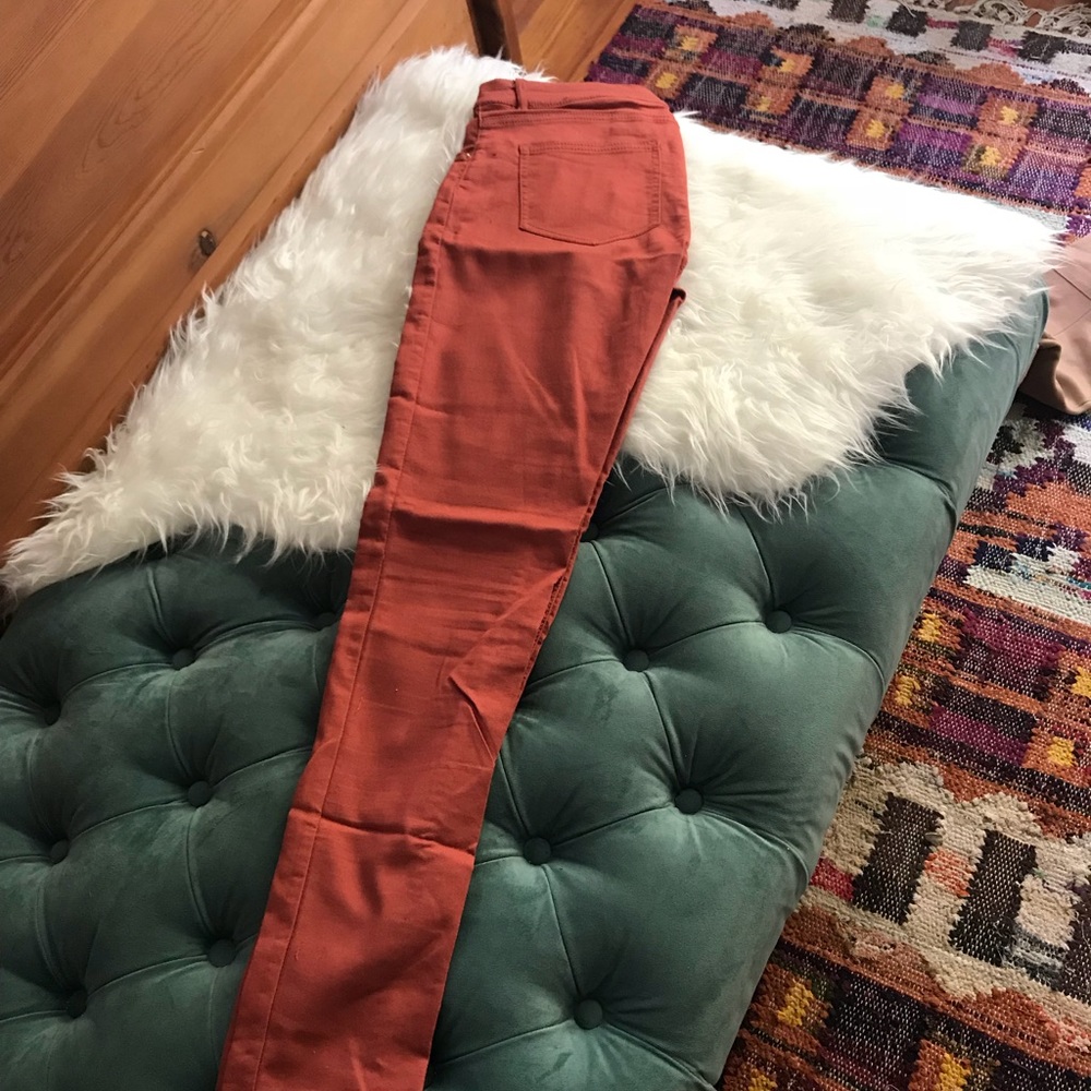 Burnt orange H&M skinny jeans
