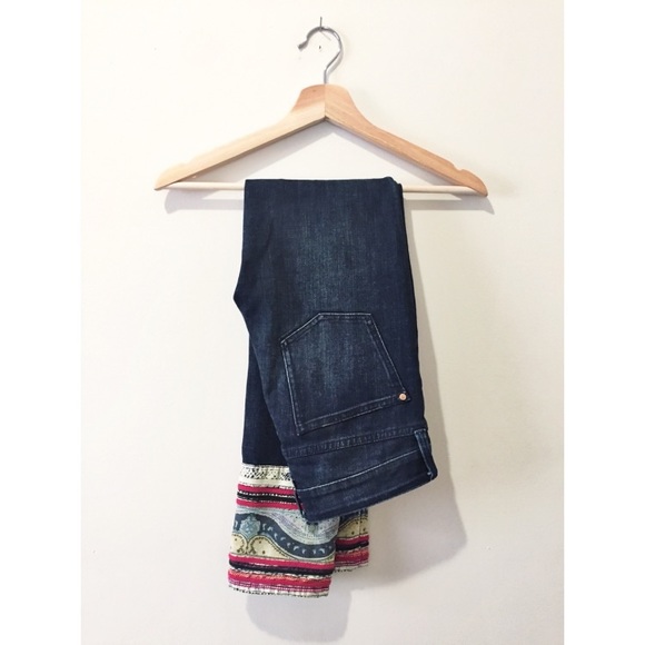 embellished hem jeans