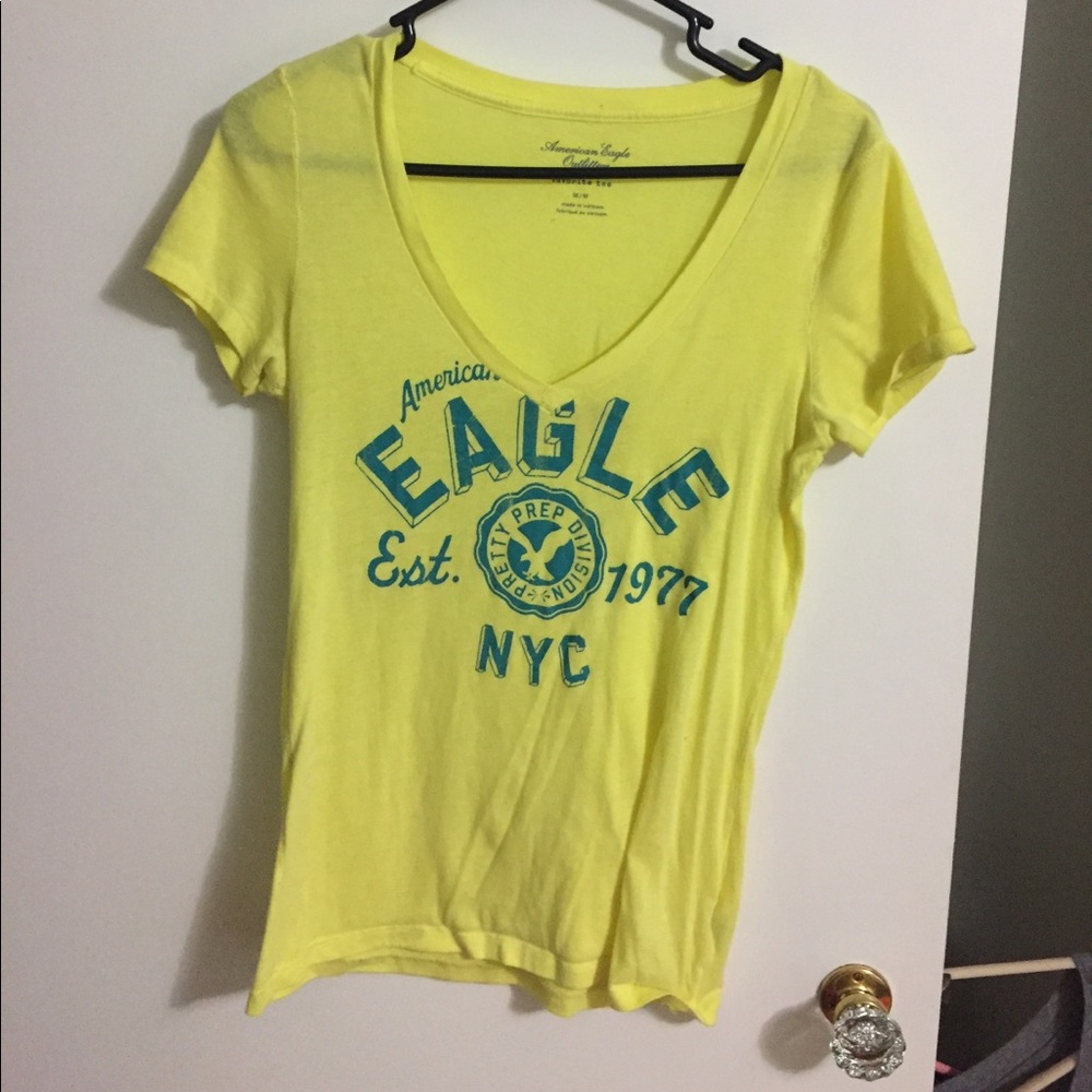 Yellow American Eagle Favorite Tee