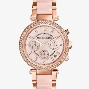 Michael Kors Parker Blush and Rose Gold Watch