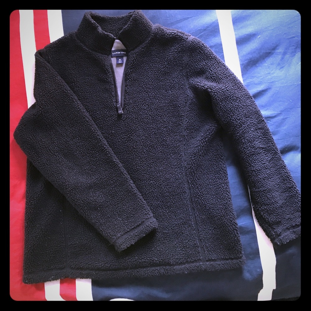 Lands' End Pullover Black Fleece