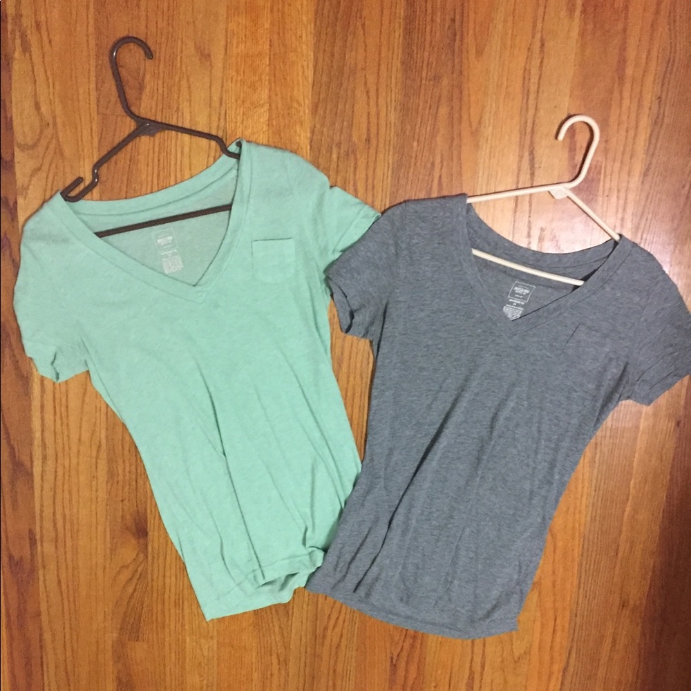 Two Mossimo Supply Co T-shirts with pockets